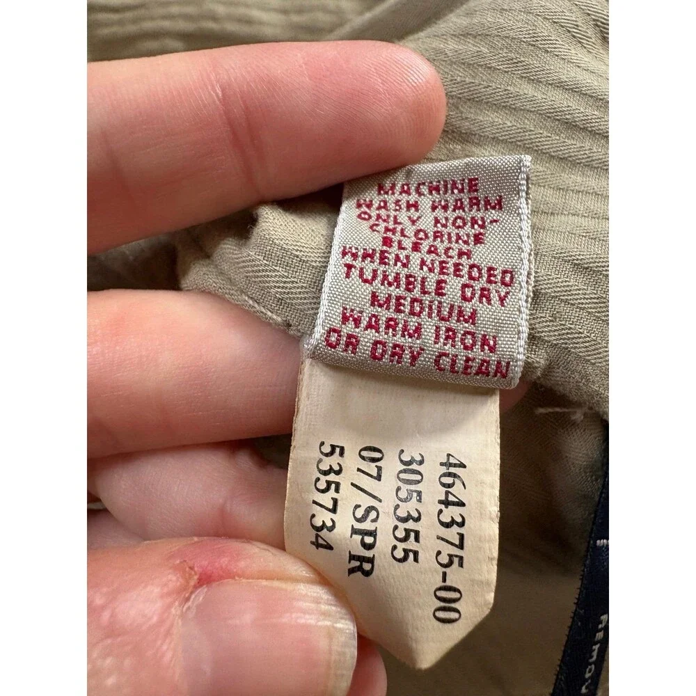Banana Republic Vtg Safari Utility Vest M Khaki Herringbone Linen Ramie Gorpcore